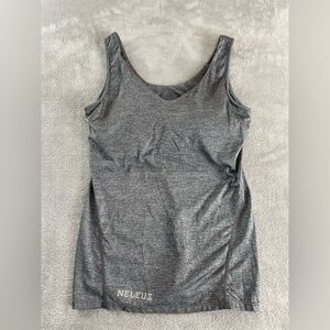 NELEUS Padded Woman’s M Workout Shirt Tank Top Sleeveless Gray Yoga Gym Wear